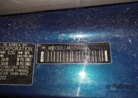 2019 Kia Niro Lx from USA, damaged, VIN KNDCB3LC4K5250202